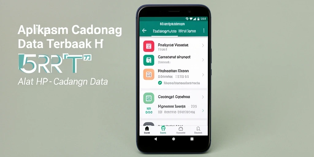 Tampilan antarmuka utama aplikasi Cadangan Data 5RT.