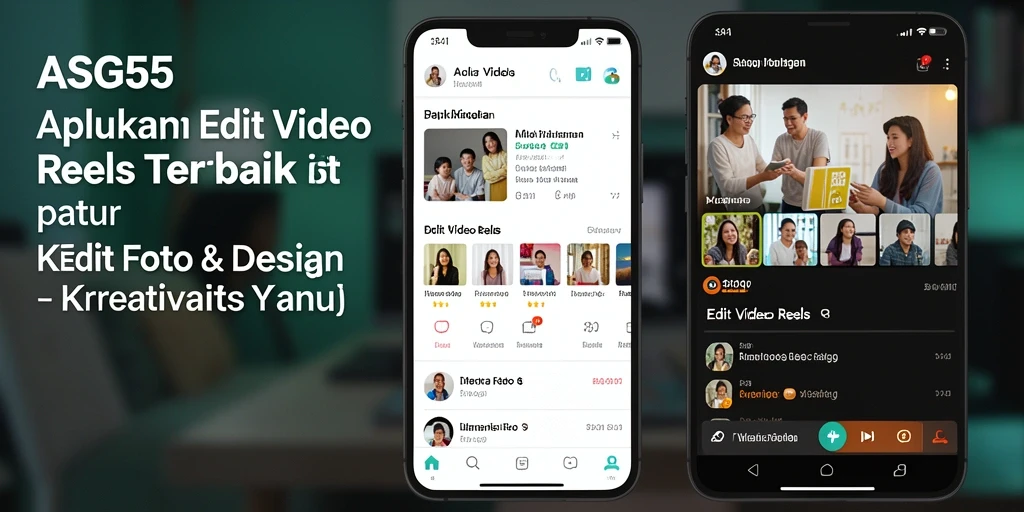 Antarmuka ASG55 menampilkan fungsi mudah dan menarik untuk Edit Video Reels.