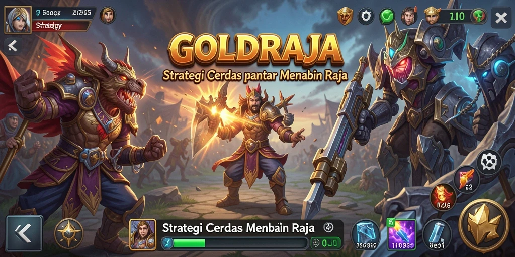 Tampilan antarmuka <strong>GOLDRAJA</strong> yang menarik dan fungsional dalam strategi permainan.