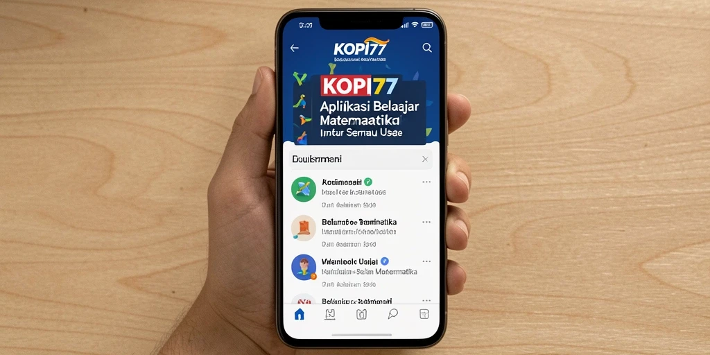 Tampilan antarmuka KOPI77 yang interaktif dan menarik.