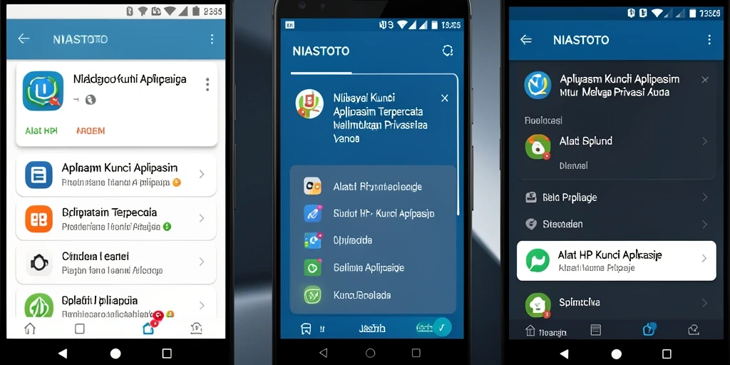 Tampilan antarmuka utama aplikasi Kunci Aplikasi NIASTOTO