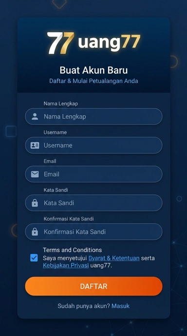 Buat Akun Baru Uang77 dengan Mudah